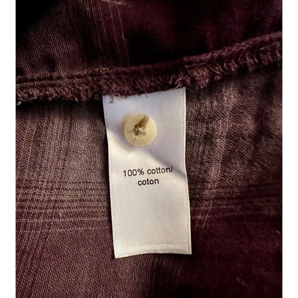 Maurices Women’s Maroon Check Button-Down Autumn LS Blouse Shirt‎ Size 2XL EUC - Picture 3 of 6